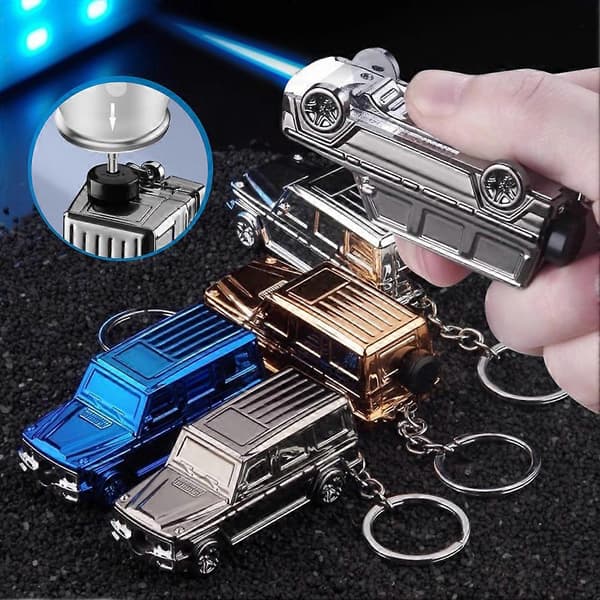 Miniatyr bilformet EDC lighteranheng, påfyllbar butan, bilsamlerobjekt A