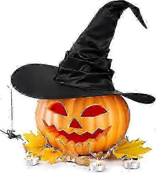 Stor rynket heksehat kostume til Halloween festtilbehør A