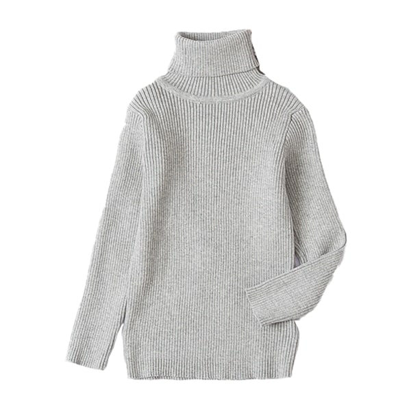 Barn polotröja långärmad tröja Basic Solid Fine Knit Warm S