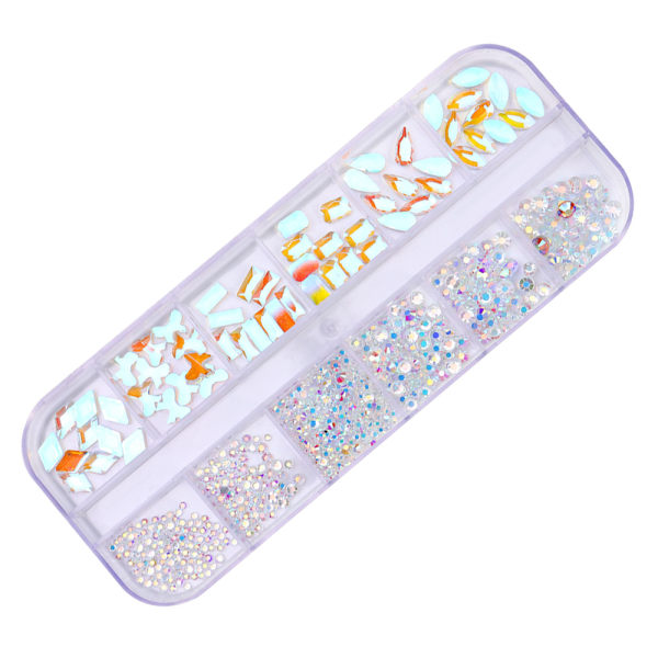 Nail Rhinestones Crystals Gems Multi Shaped Sized Nail Beads