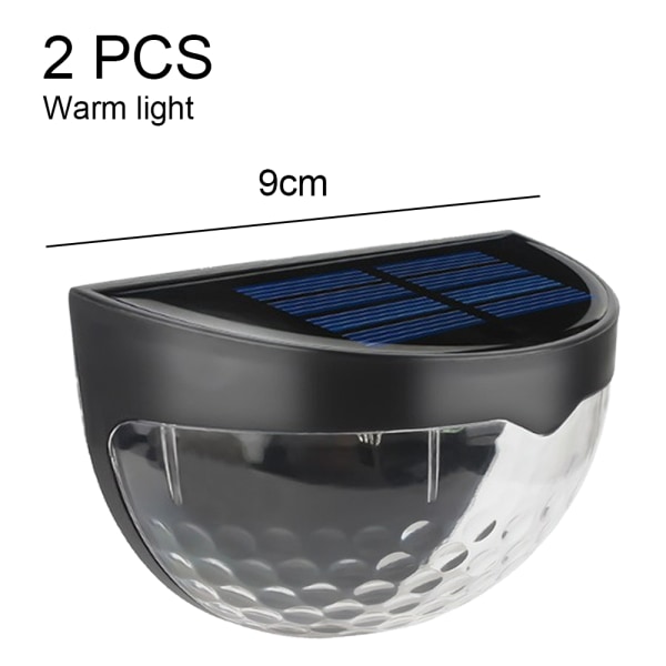 2 Pack Solar Fence Lights - Outdoor Deck Lights Garden