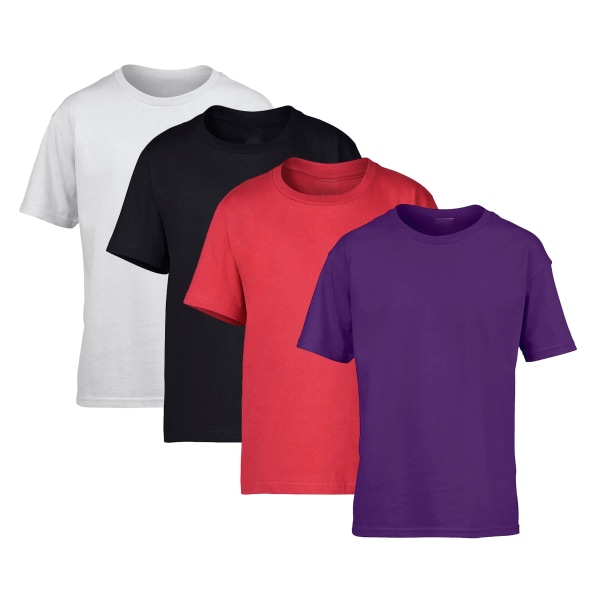 Barn T-shirts Kortärmad bomull Enfärgad T-shirt Boy & Girl Uni