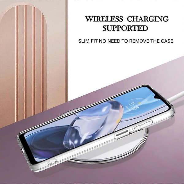 För Motorola Moto E22 Galvanisering Marmor Dubbelsidig IMD Telefonfodral