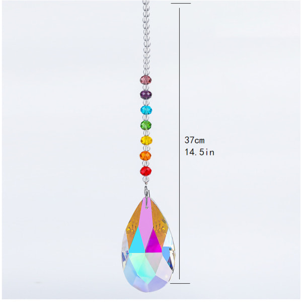 Färgglada Crystal Prism Pendel Väggfäste Prism Christmas