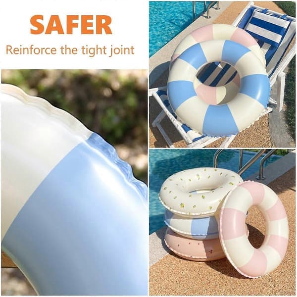 Pool Floats Simringar för barn, ålder 8-12 Uppblåsbara simringar Leksaker med 11\" innerdiameter, Uppblåsbara strandringar Flytleksaker för barn och vuxna A