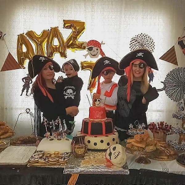 Halloweenfest pirathatt karibisk pirathatt vuxen A