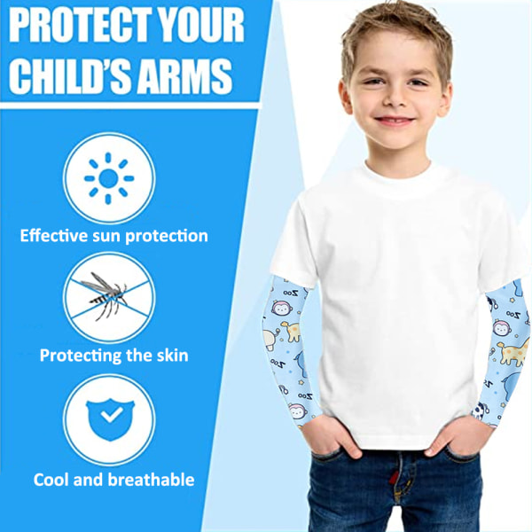 A pair of children's cute cartoon ice silk sleeve arm guard