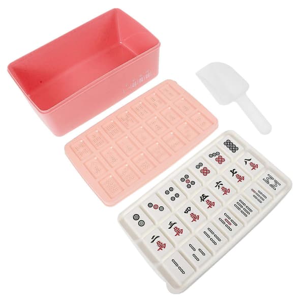 Mahjong isbakke til praktisk isterningfremstilling 1 sæt DIY-form A