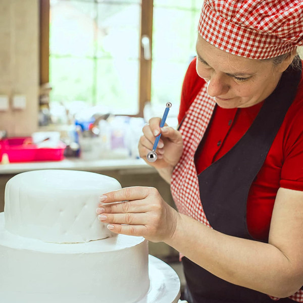 DIY kakeverktøy, 4 stk metallkule bakefondant kakeverktøy