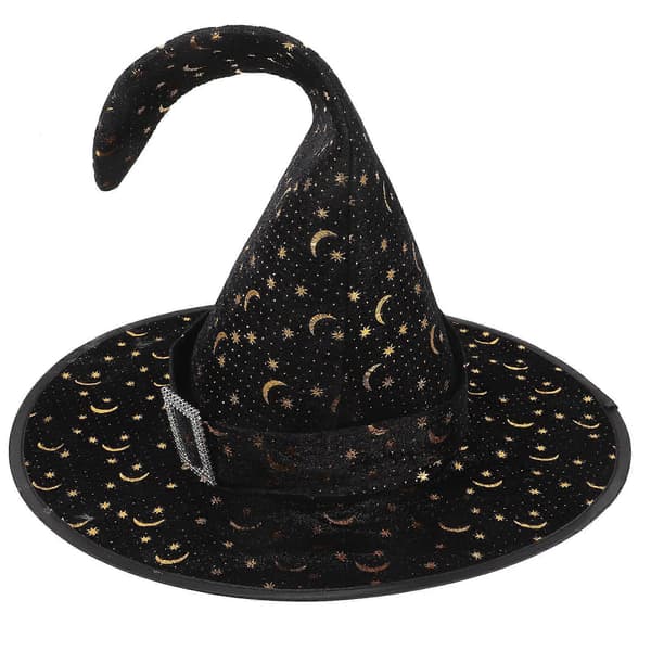 Heksehatt Halloween Cosplay Hatt for Dekor Bruk Halloween Festdekorasjon A