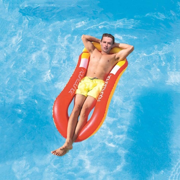 Oppustelig vandflydende hængekøje, komfortabel poolseng