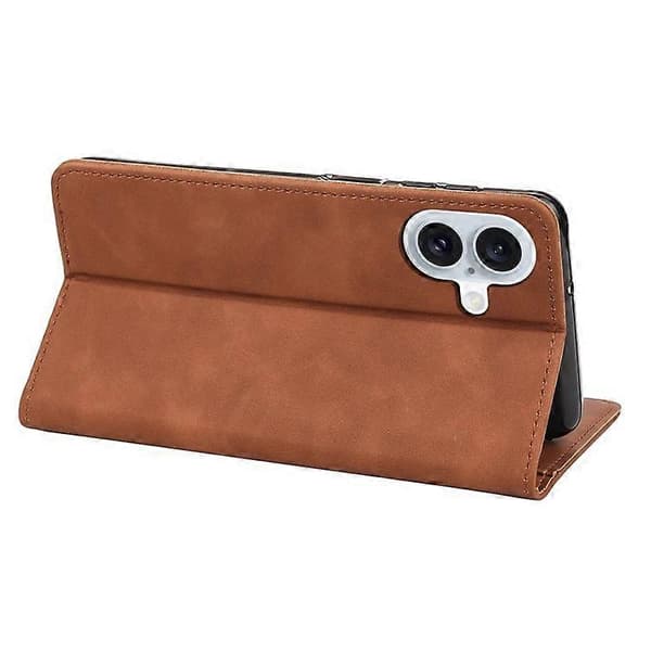 Kompatibel med iPhone 16 Plus Fodral PU Läder Stötsäkert Skydd Plånboksfodral A