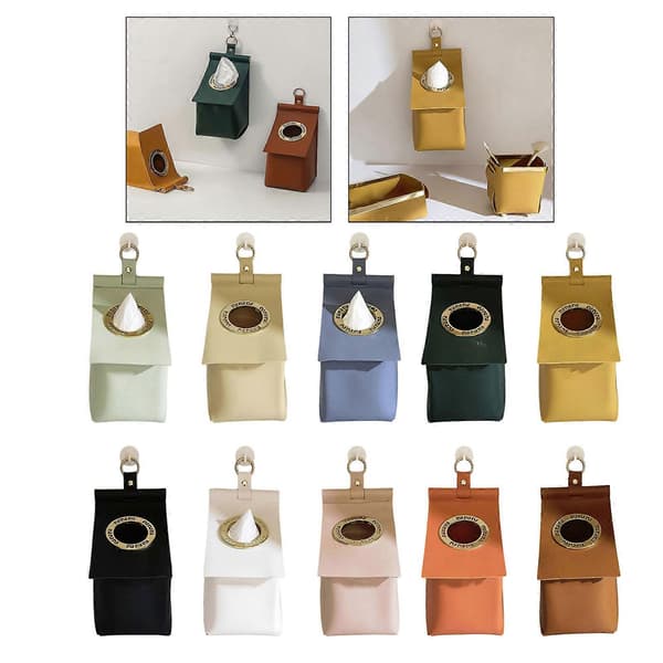 Fritstående robust PVC-materiale toiletpapirholderbetræk Bærbart tilbehør til badeværelsesdekoration Elegant farve kaffe (kaffe) A