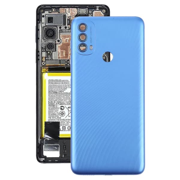 (Ny) KOMPATIBEL Batteribaksida för Motorola Moto E40 / E30 (Blå)