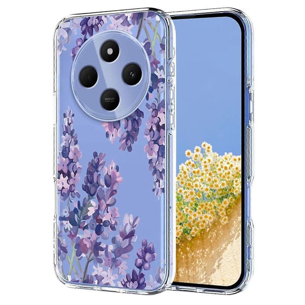 Blomstermønster Malet TPU Telefoncover til Redmi 14C / Poco C75