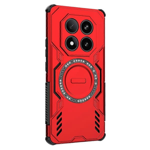 Til Xiaomi Redmi Note 14 Pro 5G/Poco X7 5G Magnetisk Cover Sommerfugl Rustning Hul Varmeafledning PC