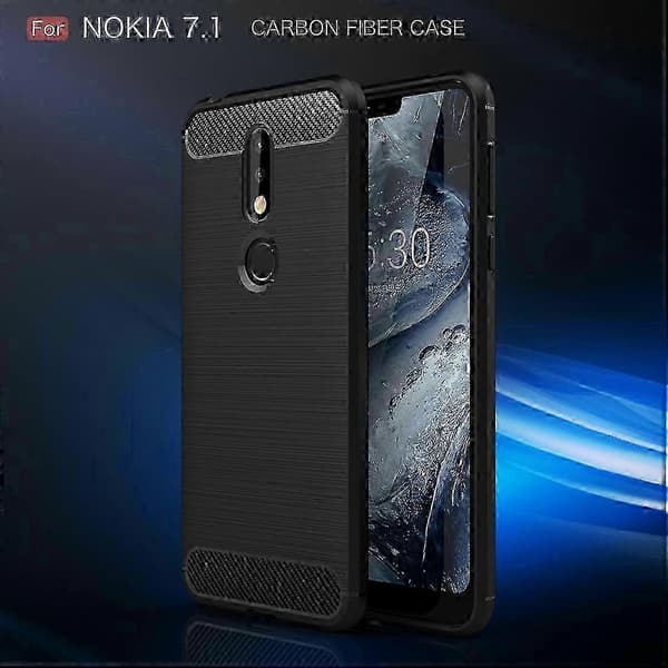 Blødt TPU-etui til Nokia 7.1 (rød)