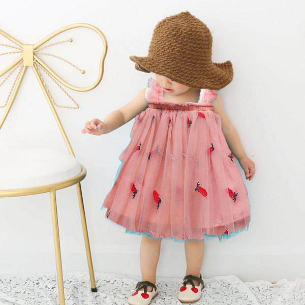 Flickklänning Tulle Baby Toddler Flickor Prinsessklänningar, Ärmlös
