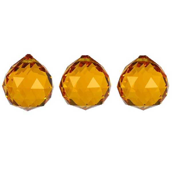 40mm Vintage Kristall Feng Shui Boll, 3 stycken