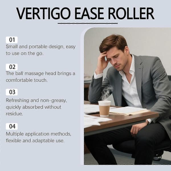 Vertigo Ease Roller 10ml Urteessens Roll-On mod Svimmelhed Bærbar Æterisk Olie (1 stk)