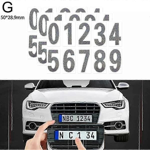 Nummerskyltsdekal, 3 st Nummerskylt Osynlig Digital Dekal - KM (Laser 3 st 50x28,9 mm) A