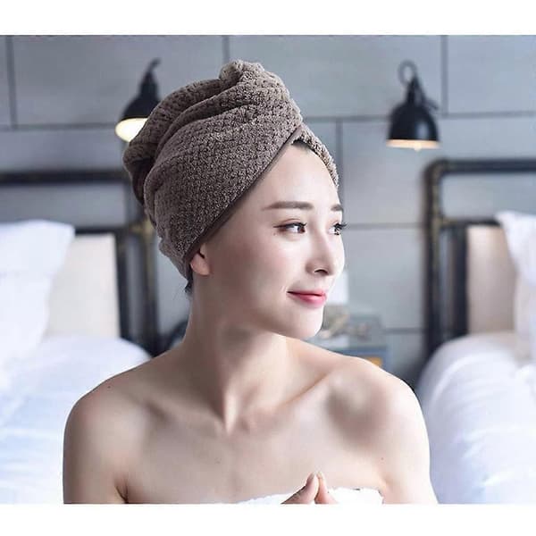 Hårhandduk i mikrofiber för kvinnor, snabb vattenabsorption och skonsam friktionsreducering A