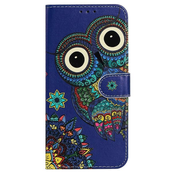 Til iPhone 17 Air etui mønster læderpung telefoncover med rem A