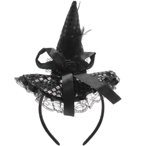 Halloween-noitahattupäähine musta Halloween-asuste A