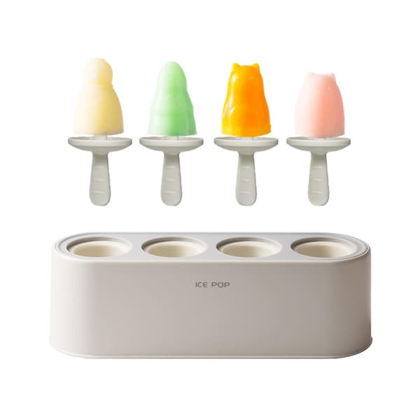 Silikone ispindeforme tegneserieform, baby ispindeforme BPA-fri, genanvendelige ispindeforme (hvid) A
