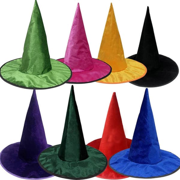 1 stk Halloween heksehatt trollmannhetter heksehatt til Halloween festdekorasjon trollmann cosplay kostyme tilbehør roserød A