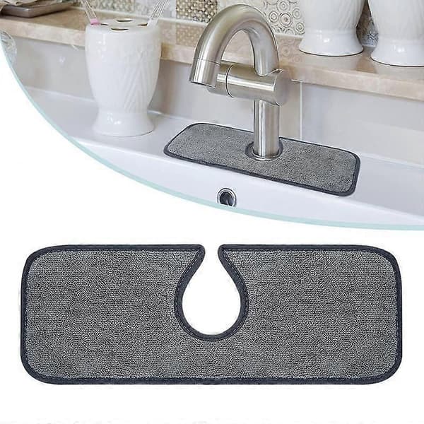 Vandhane absorberende måtte mikrofiber køkkenvask vandtørrepude badeværelseshane klud