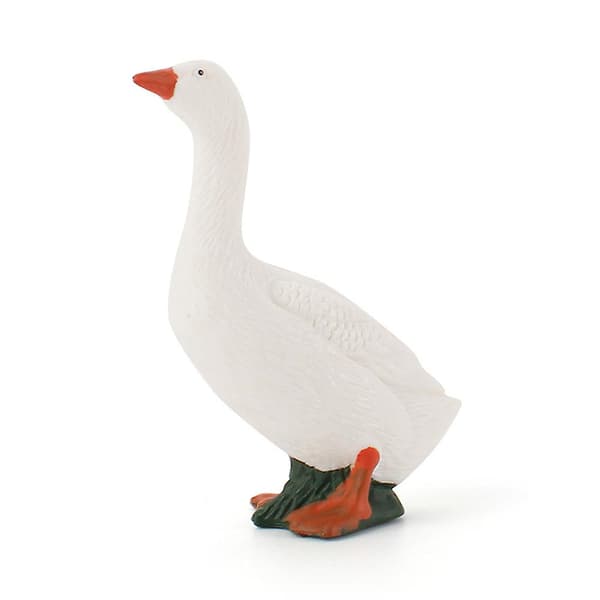 Vit gås solid PVC actionfigur skrivbordsdekorationsprydnad samlingsgåva A