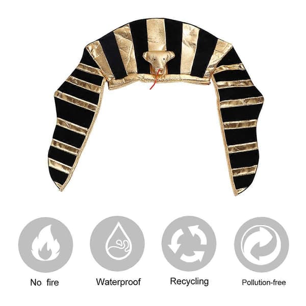 Halloweenhatt egyptisk hodeplagg for voksne kostymetilbehør A