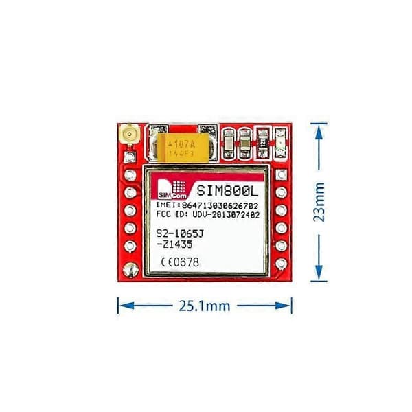 SIM800L GPRS GSM-modul Micro SIM-kort Core Quad-band TTL seriel port Antenne PCB