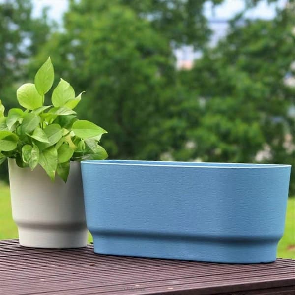 Halvsirkulær Veggmontert Blomsterpotte i Plast, Kurver C A