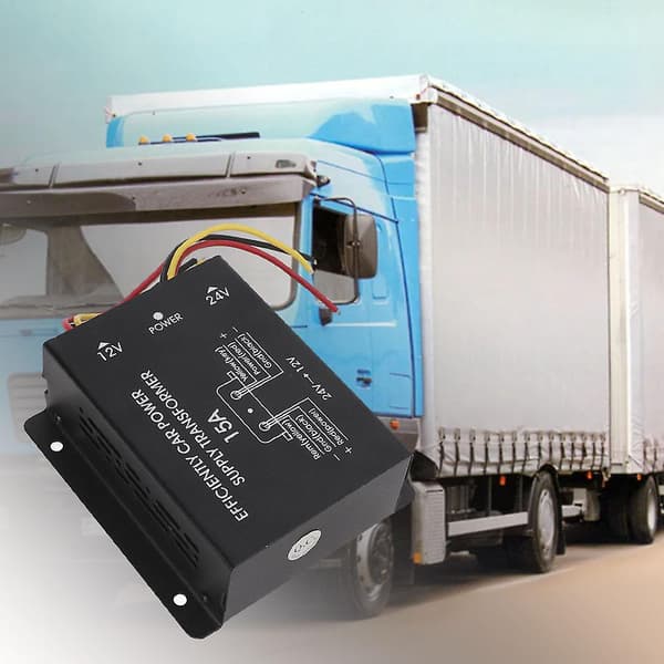 DC24V til DC12V konverteringsregulator vanntett holdbar spenningstransformator for bilrekvisita A