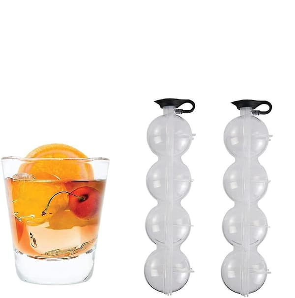 2st DIY Whiskey Ice Ball Form 4-håls isbitsform för cocktailjuicedrycker A
