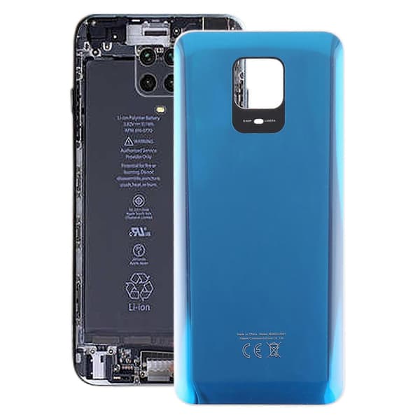 Xiaomi Redmi Note 9S OEM lasinen akun takakansi, sininen