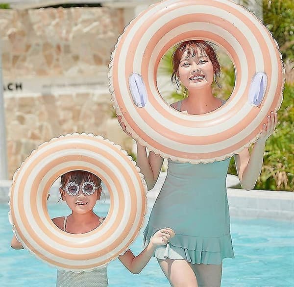 Uppblåsbara poolflottar Glitter Simringar för barn Vuxna Poolflottar, Sommarstrand Poolflottar för flickor och pojkar A