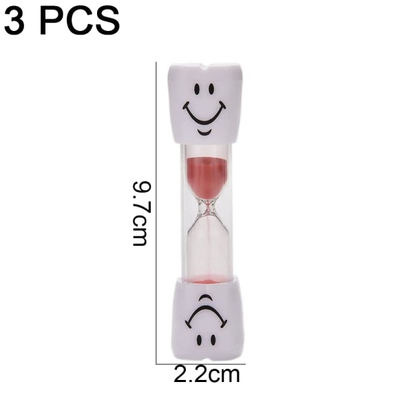 Borstningstimer, 3 minuters tandtimglas för barn, tand Red