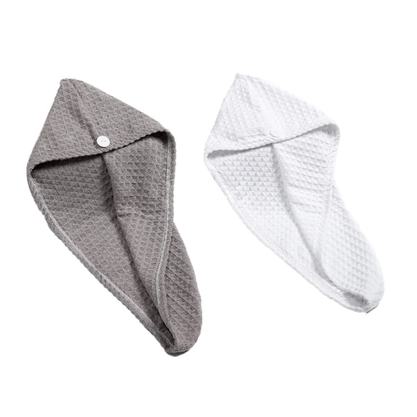 2 STK Microfiber Hårhåndklædeindpakning Magic Instant Hårtørret indpakning til
