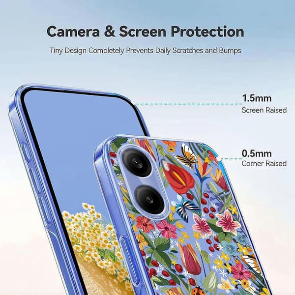 Blomstermønster malt TPU-telefondeksel til Redmi Turbo 4 5G / Poco C71 4G
