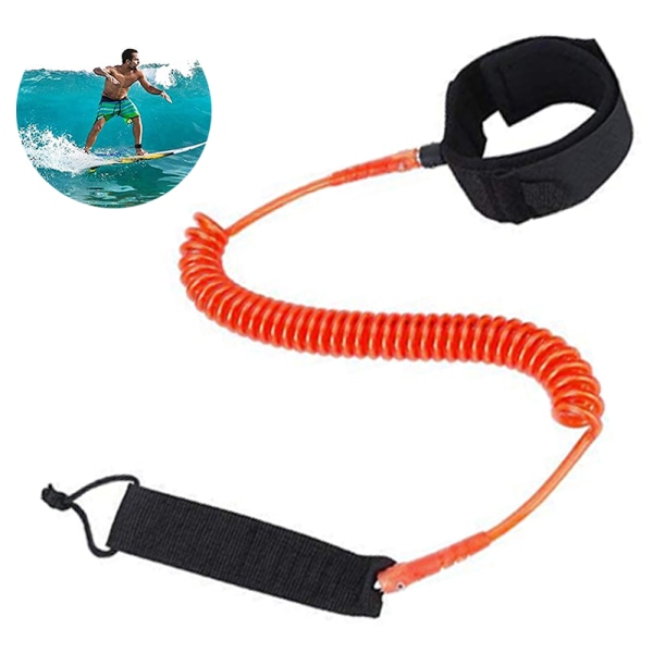 Coiled SUP Leash  Premium Design for Flat & Open Water Stand Up