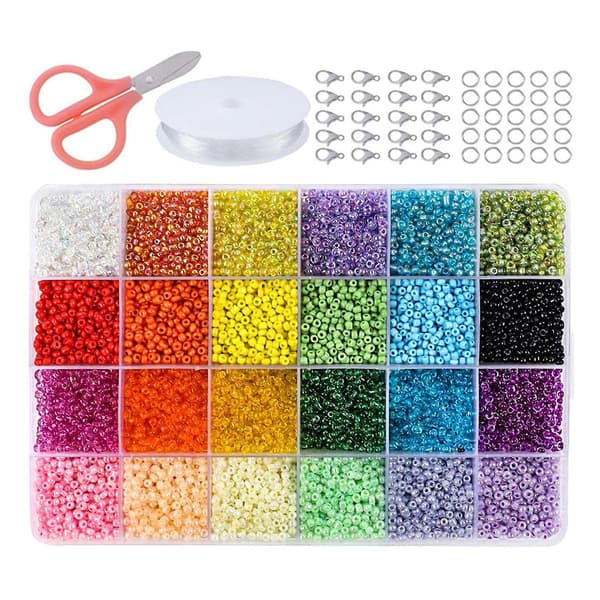 2/3/4 mm DIY smyckestillverkning färgglada pärlor kit multifunktionella pärlsortiment kit för DIY armband ringar A