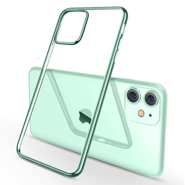 Viktig for iPhone 11-deksel, slank klar myk TPU, fleksibelt silikondeksel til iPhone 11 6,1-tommer – grønn