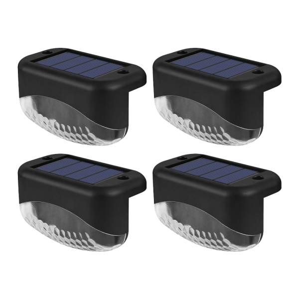 Solar Deck Lights Outdoor 4 Pack, Vanddråbe Solar LED
