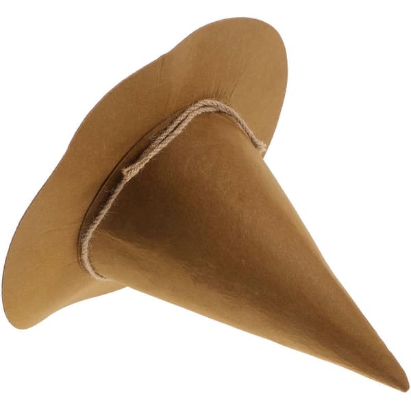 Lysebrun fugleskræmmerhat til Halloween Cosplay Filtmateriale A