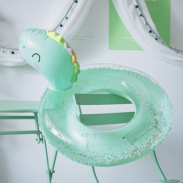 Uppblåsbar Babysimring Transparent Dinosaurieformade Sittfickor Flytring A