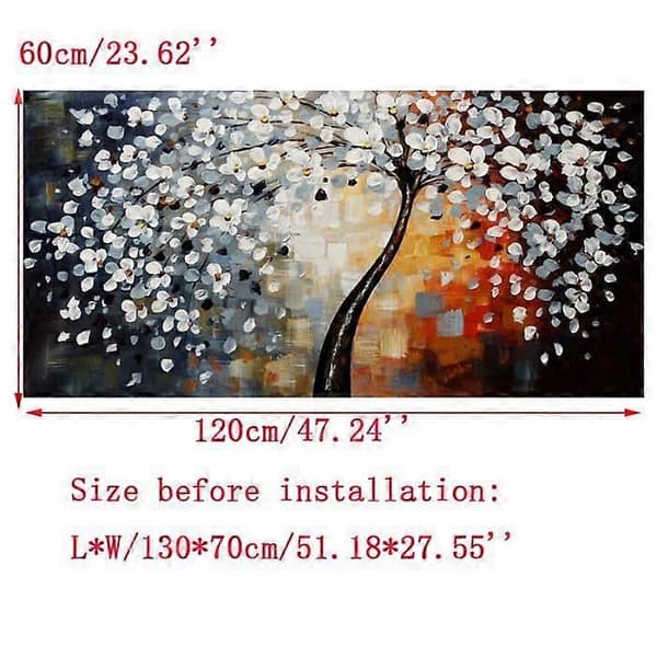 TEMPSA Oljemålning Blomträd Canvas Abstrakt Modern Hemväggdekor A