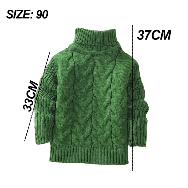 Boys Girls Long Sleeve Chunky Warm Pullover Top Sweater